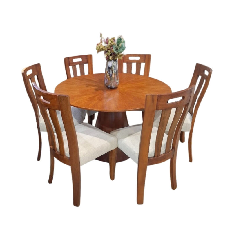 comedor-piramide-6-sillas-rejas-base-copa-natural